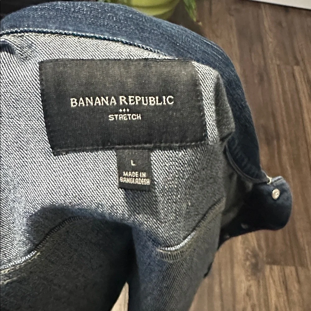 Banana Republic Dark Blue Denim Jacket - Women's Classic Jean Coat